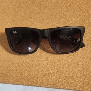 Ray-Ban Black Frame Sunglasses with Dark Gradient Lenses